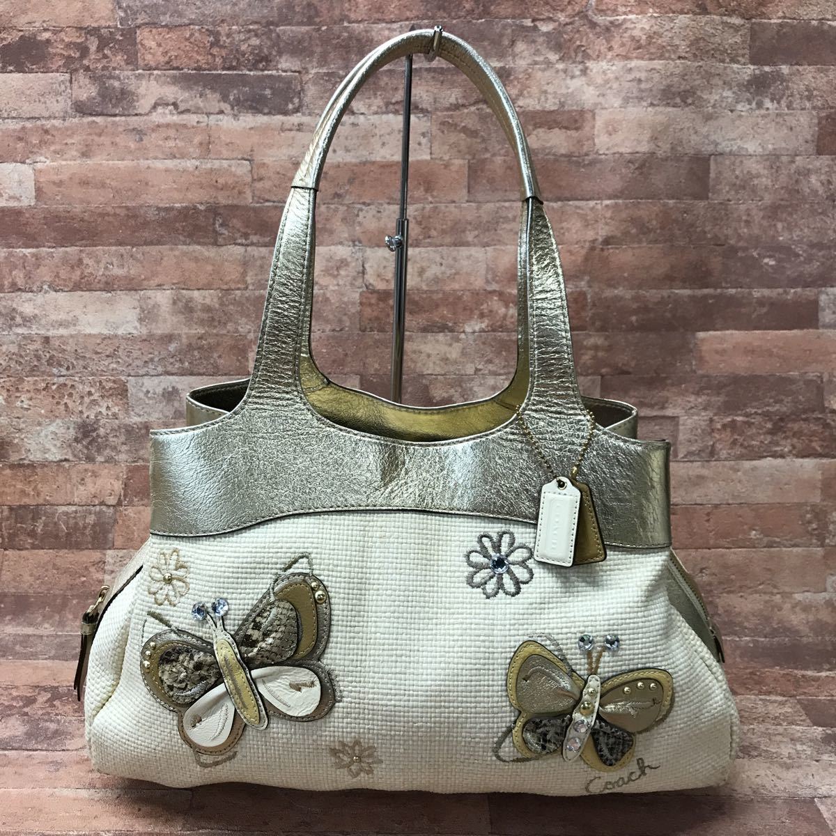 ☆新品☆COACH トート ハンドバッグ ショルダーバッグ 丸ロゴ 白
