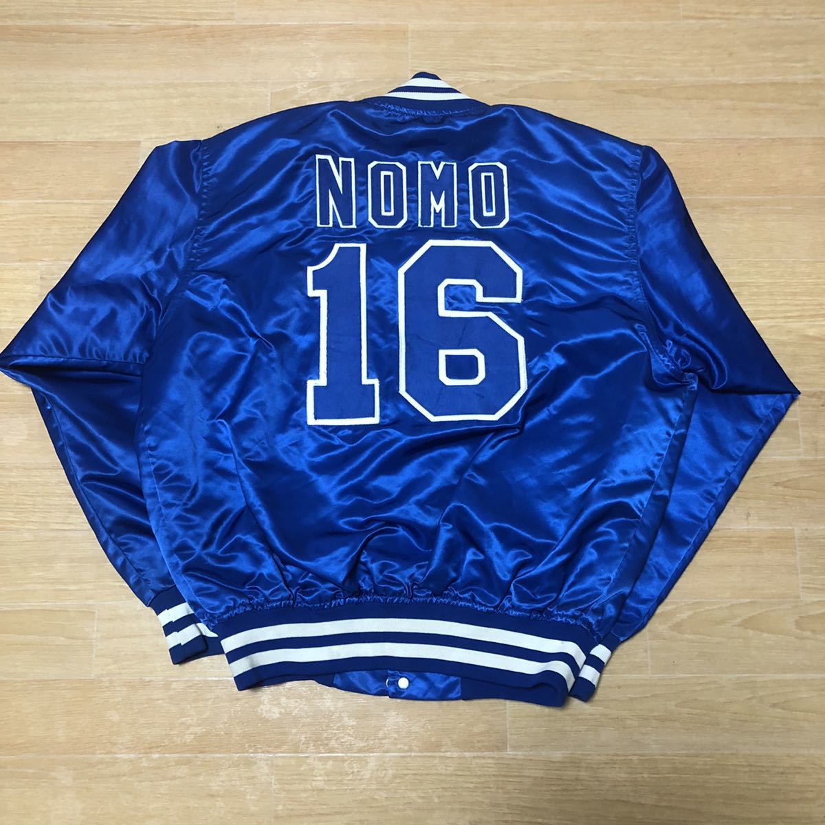 【未使用】刺繍ロゴスタジャン 90's ロサンゼルス ドジャース野茂 英雄 90s USA製 MLB LA ドジャース NOMO 野茂英雄 スタジャン L 【公式通販】