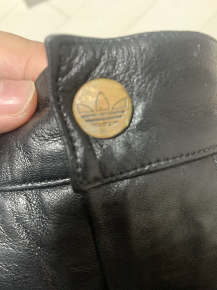 激レア 80s オリジナル adidas ATP レザージャージ黒赤 RUN DMC 