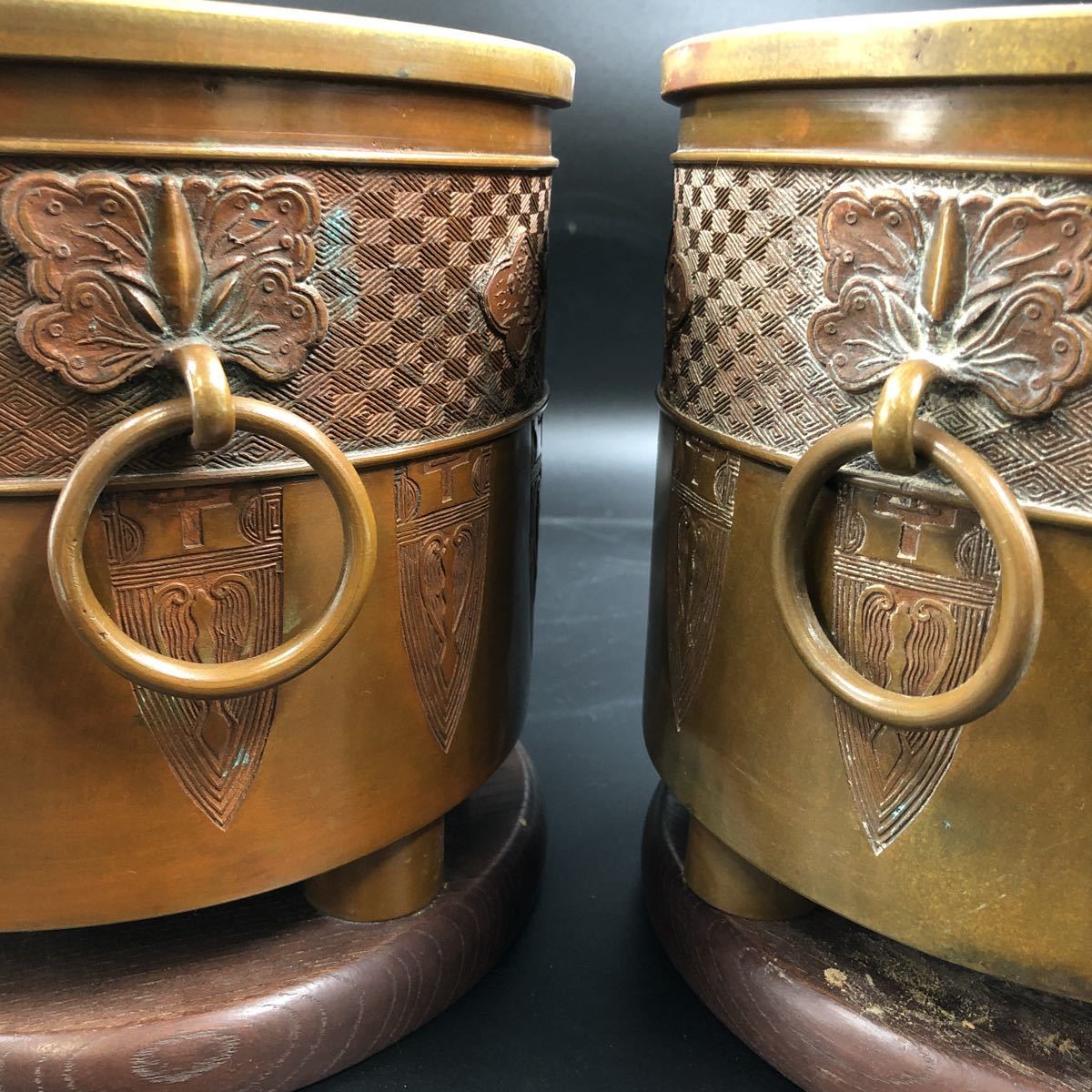 時代物大明宣徳年製火鉢台座無し