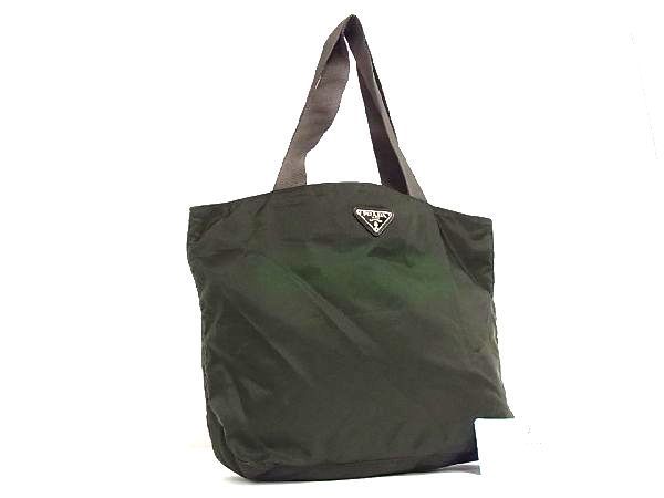 1円 PRADA プラダ B5878F テスートナイロン トートバッグ ハンドバッグ