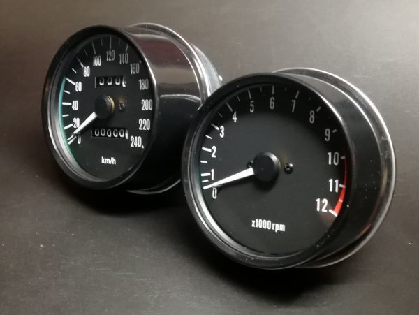 送料込み Z1 Z2 スピードメーター タコメーターset 社外 750rs Z900 Kz1000 Z750fx Z1000mk2 Pmc ドレミ リプロ Cna Gob Bo