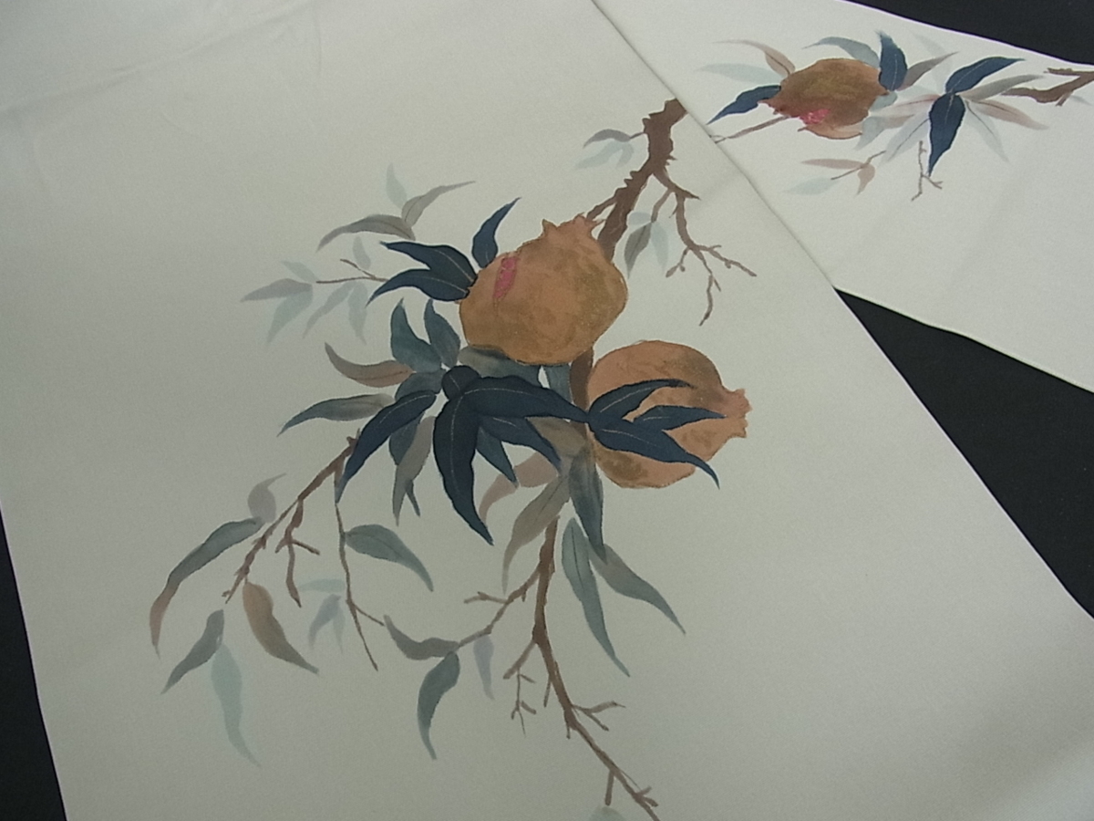 手描き 作家物 九寸名古屋帯 正絹 枝花文 逸品 金彩 平和屋 草花