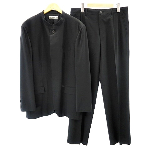 数量限定，送料無料 イッセイミヤケメン ISSEY MIYAKE MEN カシミヤ混 マオカラー セットアップ スーツ ジャケット スラックス ブラック 黒 4 約XL メンズ(男性用)｜売買されたオークション情報、yahooの商品情報をア 男性用