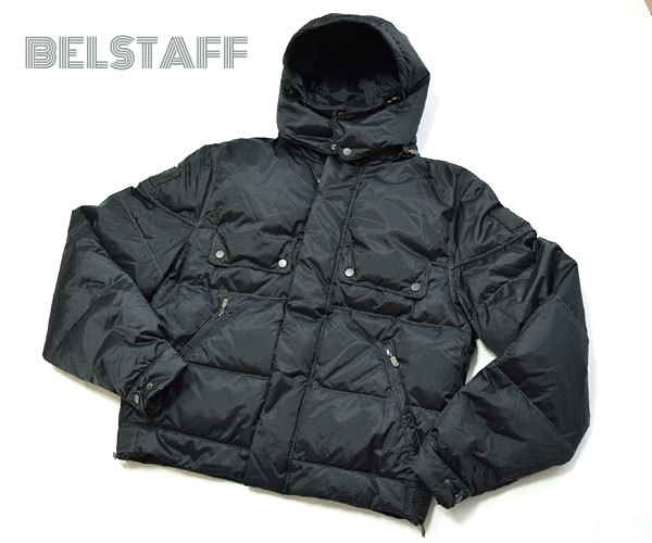 ベルスタッフ BELSTAFF□フード付きダウンジャケット M グースダウン 