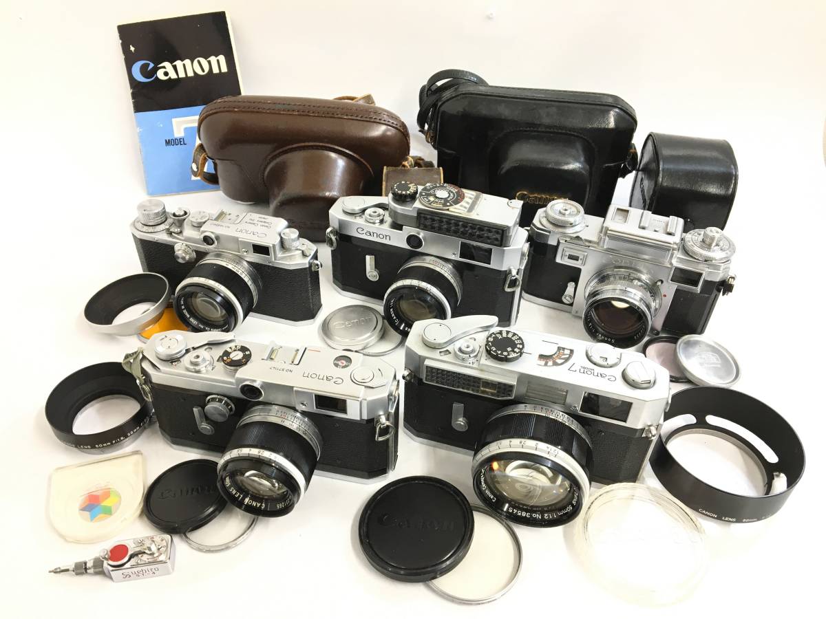売切り Canon 7 + CANON LENS 50mm 1:1.2 等 カメラ5台 + レンズ