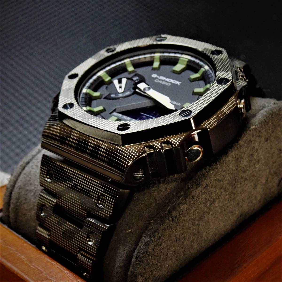 時計 〓新品〓Gショック カスタム腕時計本体付GA2100ステンレス製