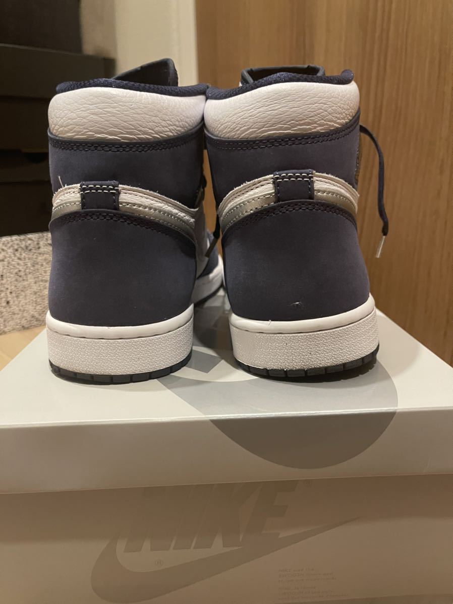 [納品書付] NIKE AIR JORDAN 1 HIGH RETRO OG WHITE METALLIC SILVER MIDNIGHT NAVY US10 28cm メタリック　mid obsidian ネイビー 0 NIKE AIR 29.5 バスケットボール アディダス