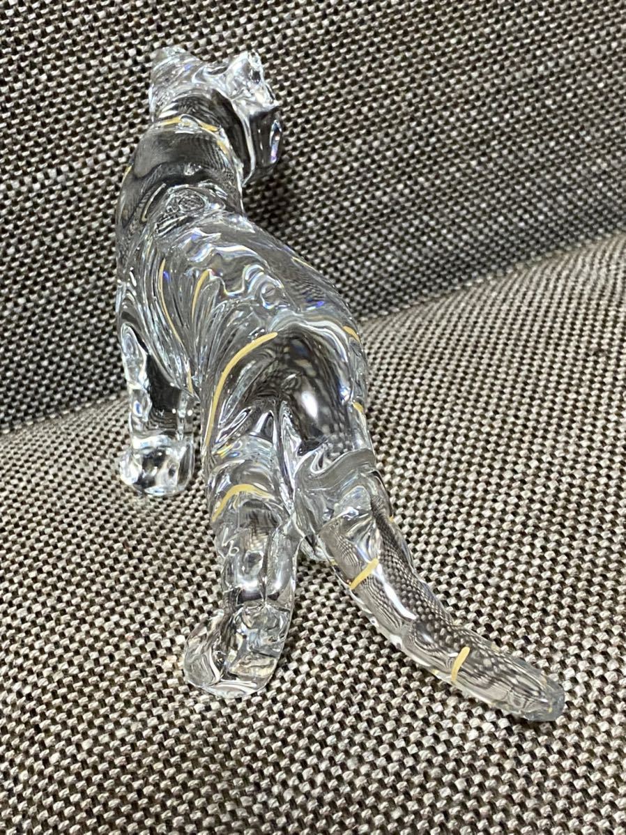 新品同様 バカラ トラ 虎 クリスタル ガラス 置物 干支 ディスプレイ