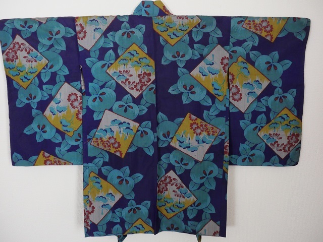 【超激得，大人気】 アンティーク 長羽織 銘仙 レトロ 大正ロマン 正絹(アンティーク着物)｜売買されたオークション情報、yahooの商品情報をアーカイブ公開 - オークファン アンティーク着物