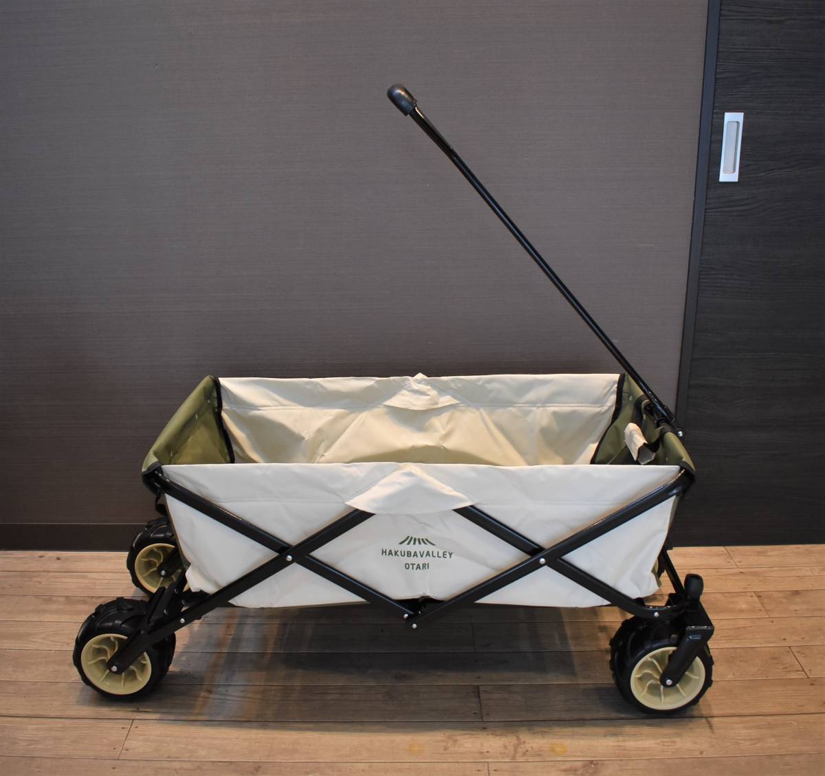 【ヤ取終了5/14】≪ZJ334≫ 美品 OTOMO/オオモト グランドキャリアワゴン HAW CW-01 カーキ系 キャリーカート/カバー付 最大積載重量60kg アウトドア用品 美品 OTOMO/オオモト グランドキャリアワゴン HAW CW-01 カーキ系