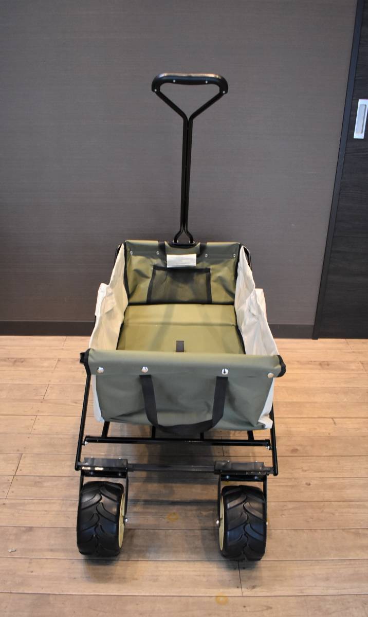 【ヤ取終了5/14】≪ZJ334≫ 美品 OTOMO/オオモト グランドキャリアワゴン HAW CW-01 カーキ系 キャリーカート/カバー付 最大積載重量60kg アウトドア用品 美品 OTOMO/オオモト グランドキャリアワゴン HAW CW-01 カーキ系