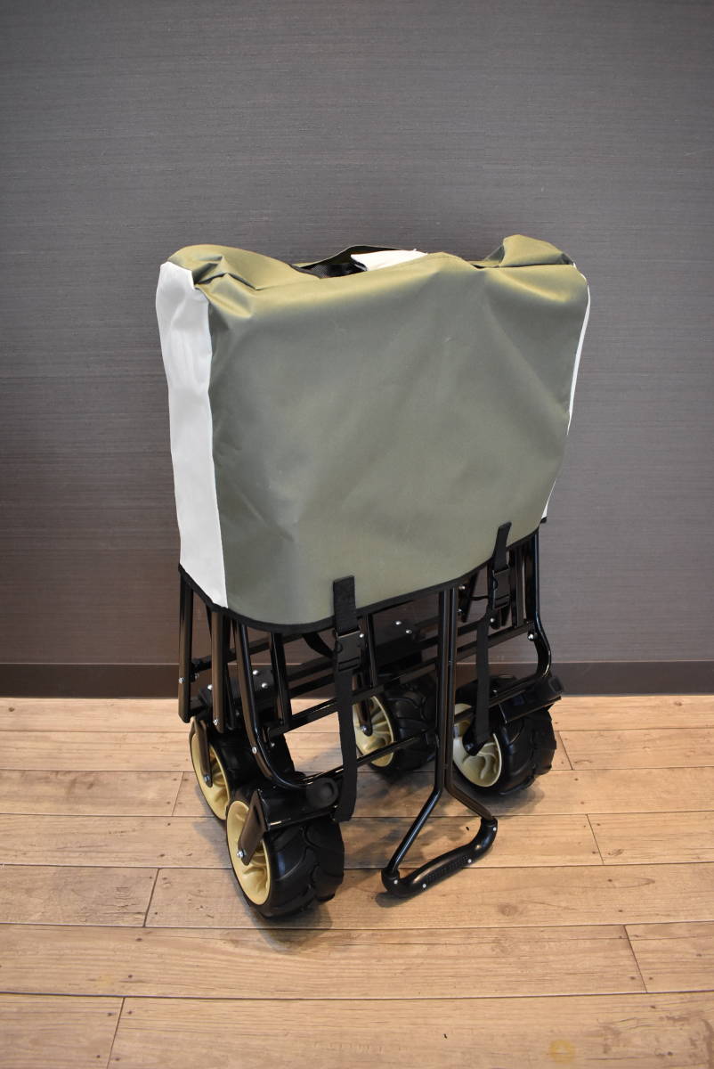 【ヤ取終了5/14】≪ZJ334≫ 美品 OTOMO/オオモト グランドキャリアワゴン HAW CW-01 カーキ系 キャリーカート/カバー付 最大積載重量60kg アウトドア用品 美品 OTOMO/オオモト グランドキャリアワゴン HAW CW-01 カーキ系