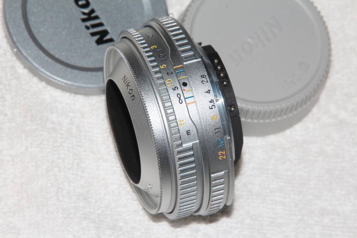 ニコン Nikon Ai NIKKOR ニッコール 45mm F2.8P シルバー ドーム型 