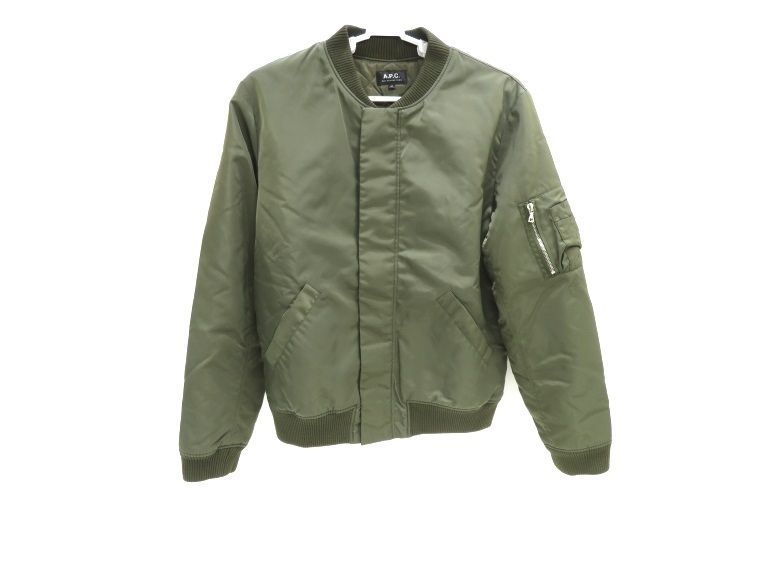 130s○A.P.C. アーペーセー MA-1 ブルゾン ジャケット カーキ Mサイズ 