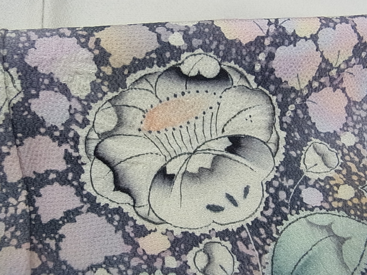 着物屋こころ□越後十日町の一流染匠 桐屋・翠山工房 訪問着 辻が花