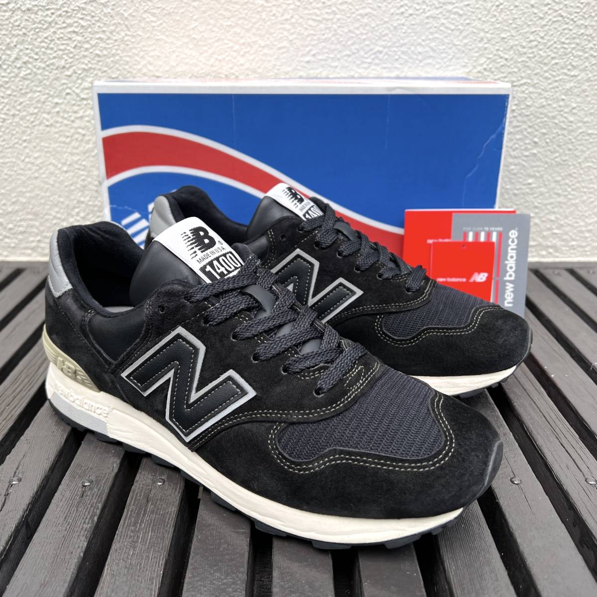 国内正規品 New Balance M1400BKS BLACK×GRAY USA製 US8 26cm 生産終了
