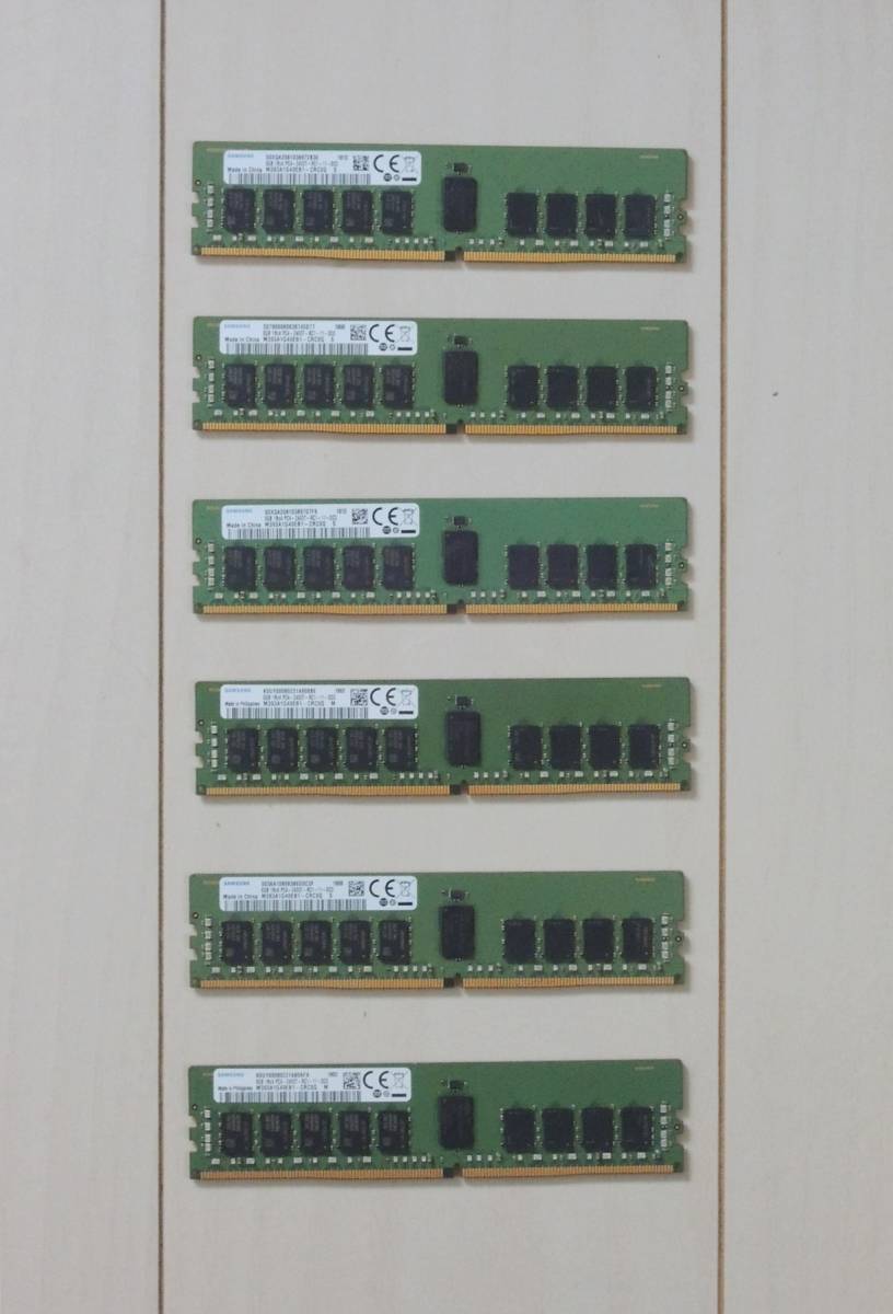 ☆SAMSUNG DDR4 ECCメモリ 8GB×6本セット 計48GB PC4-2400T ワーク