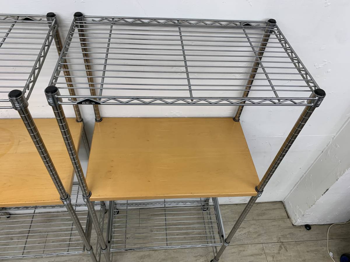 0116-03y☆HOME ERECTA ホームエレクター 2台まとめて 引き出し メタル