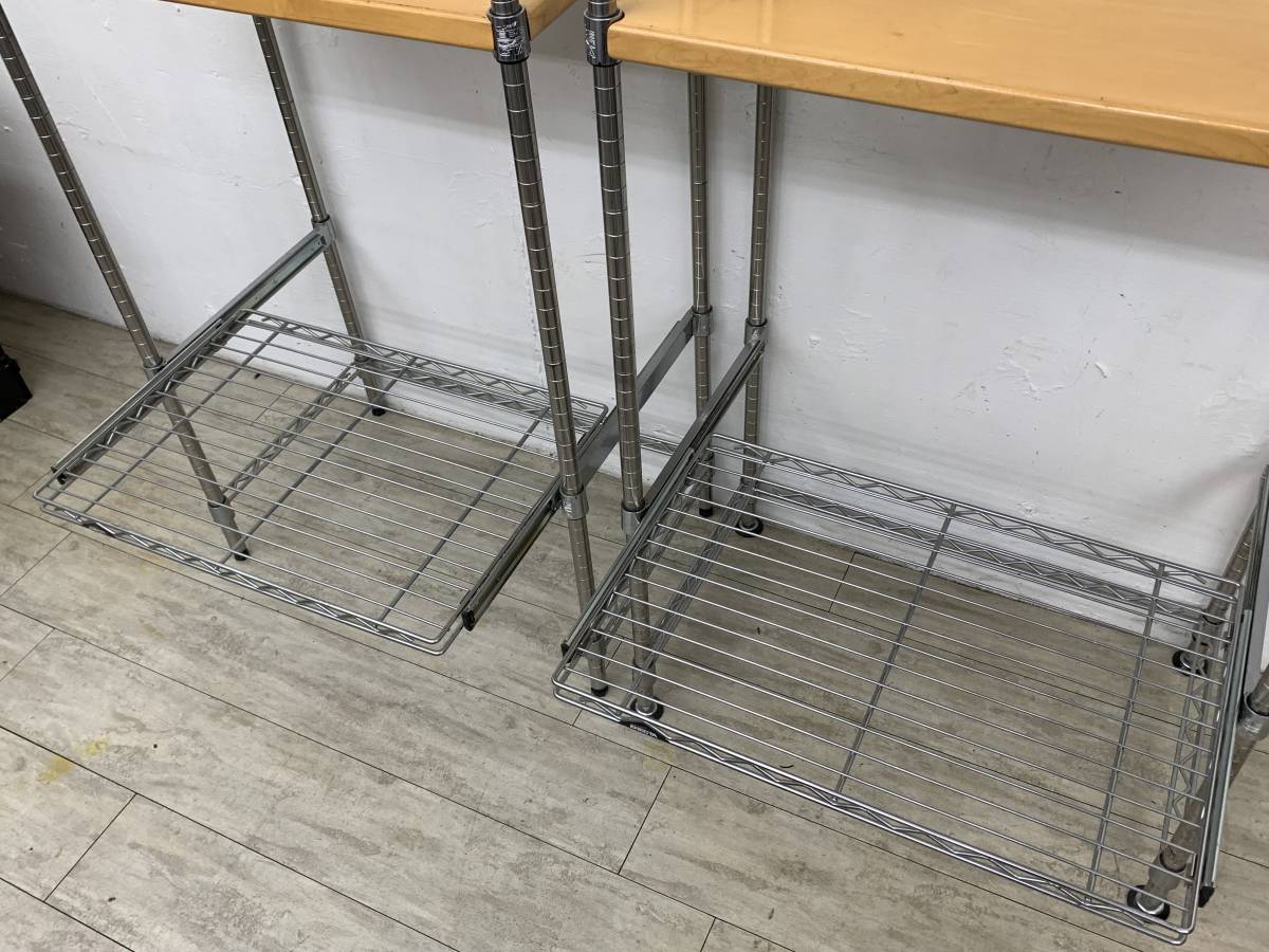 0116-03y☆HOME ERECTA ホームエレクター 2台まとめて 引き出し メタル