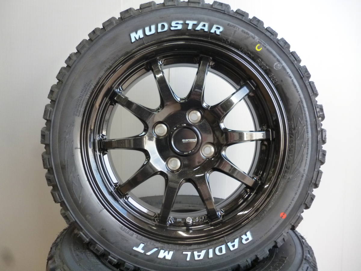 マッドスターM/Tホワイトレター☆165/65R14セット☆アゲバンアゲトラ