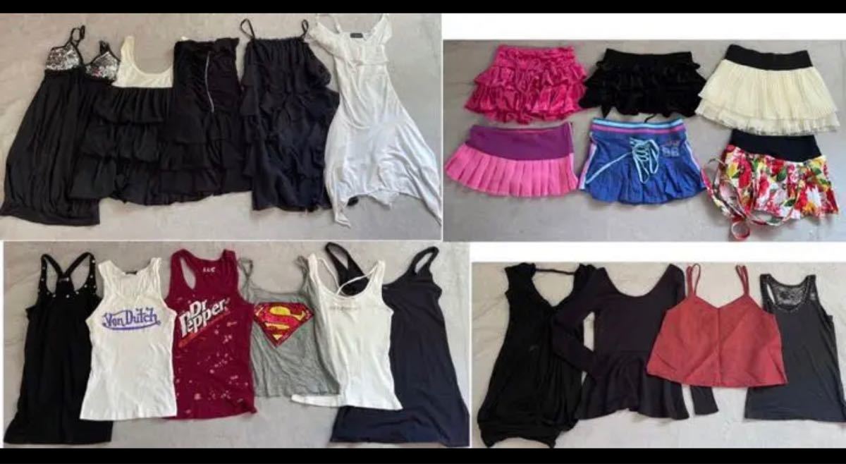 超大量 セット 原色系 服 ギャル シュープ Anap 109 渋谷 レディース コスプレ 衣装 撮影 ミニスカート トップス ミニワンピ キャミ Jk Mサイズ 売買されたオークション情報 Yahooの商品情報をアーカイブ公開 オークファン Aucfan Com