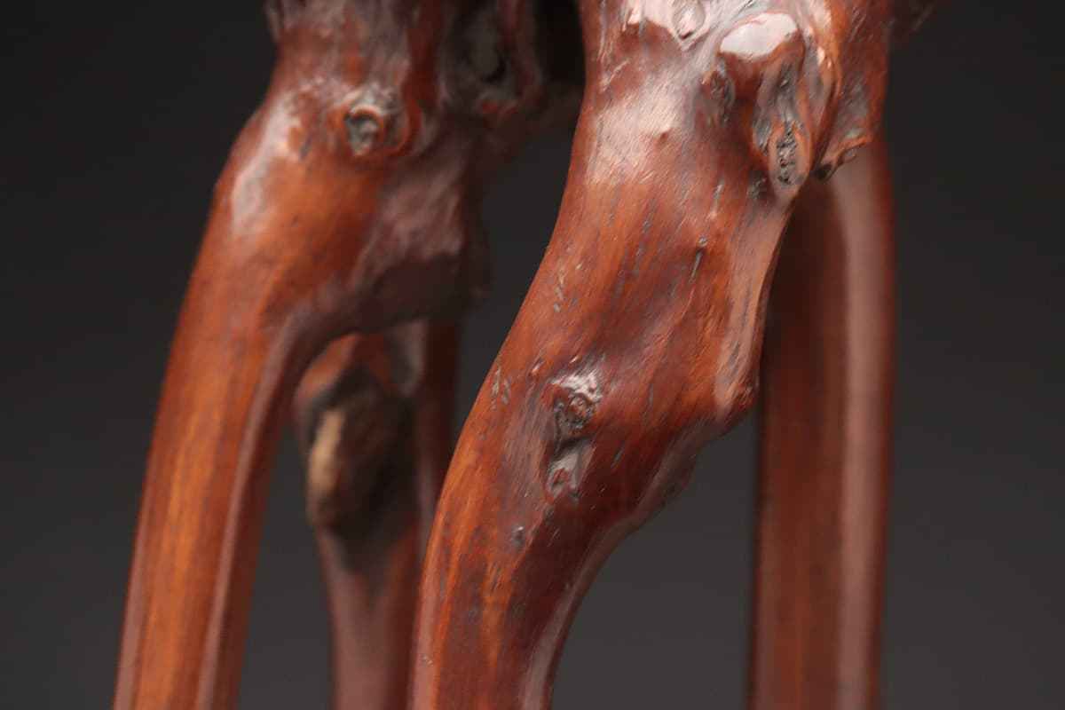 CX830 時代物 天然木 自然木 木瘤 天然根木台 高50.5cm 重800g