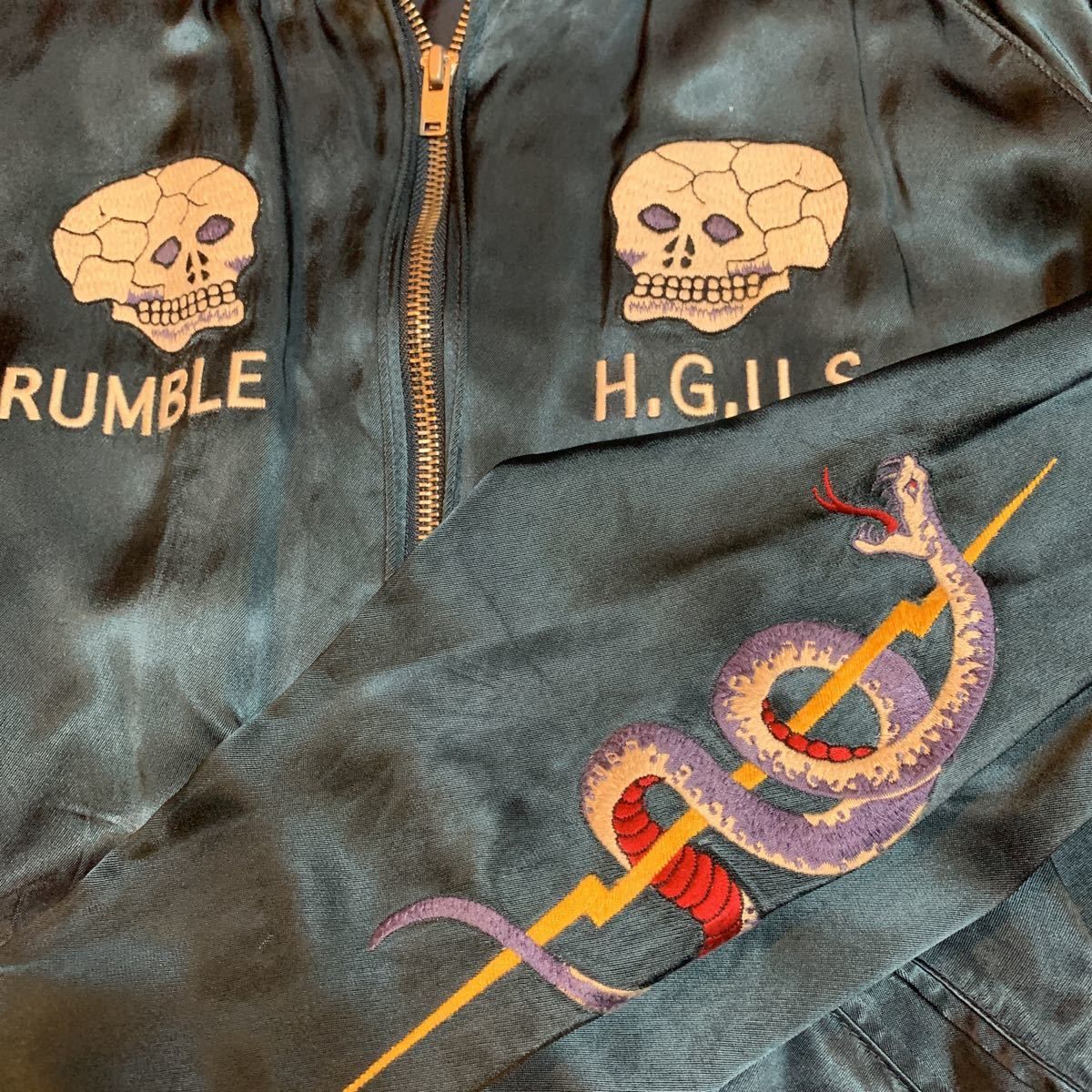 希少 HYSTERIC GLAMOUR ヒステリックグラマー スカジャン 蛇髑髏 ヒステリックグラマー HYSTERIC GLAMOUR スカジャン S スカル 髑髏