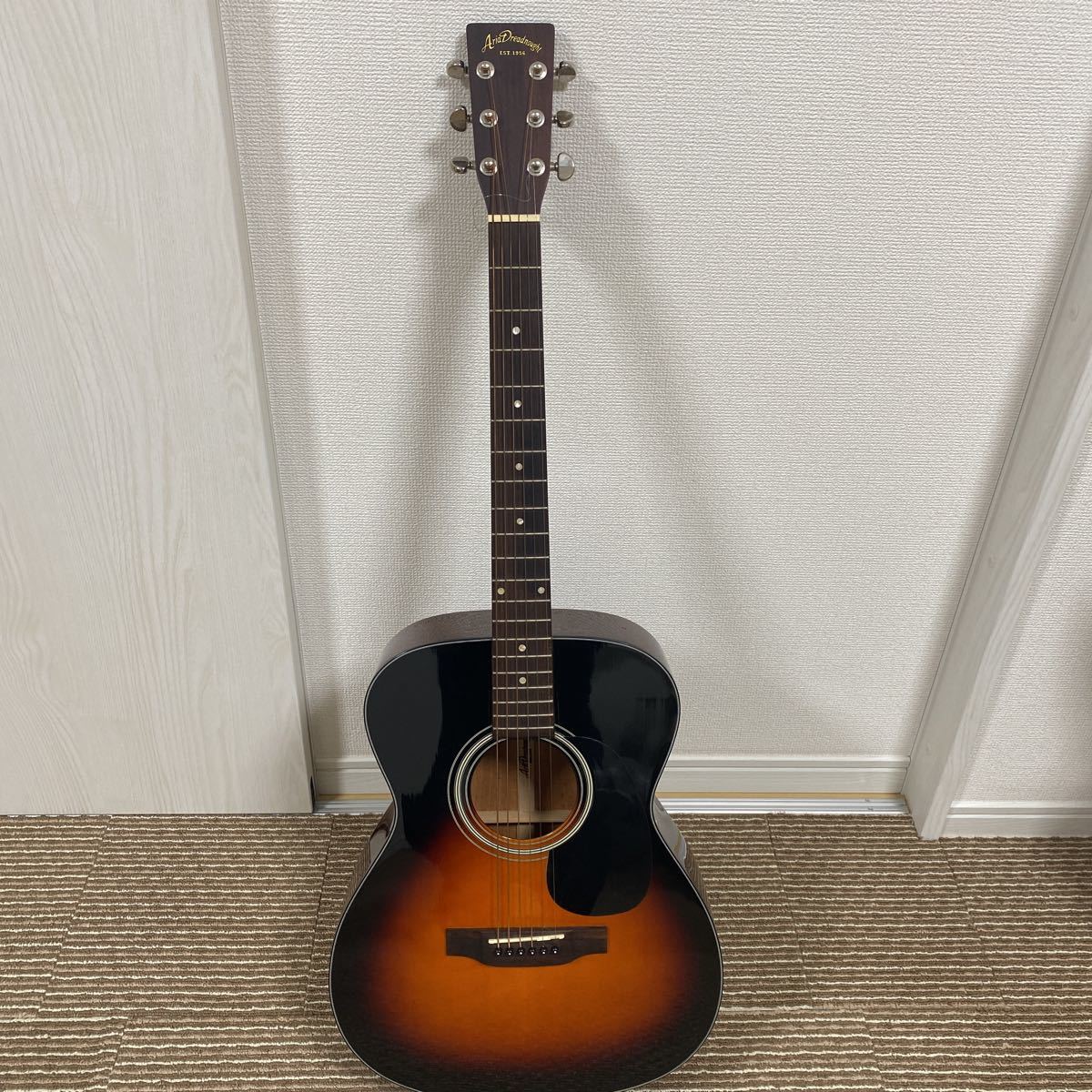 トップ単板　アリアドレットノート　AF280bsアコースティックギター Aria Dreadnought AF280bs Acoustic Guitar Solid Top | eBay