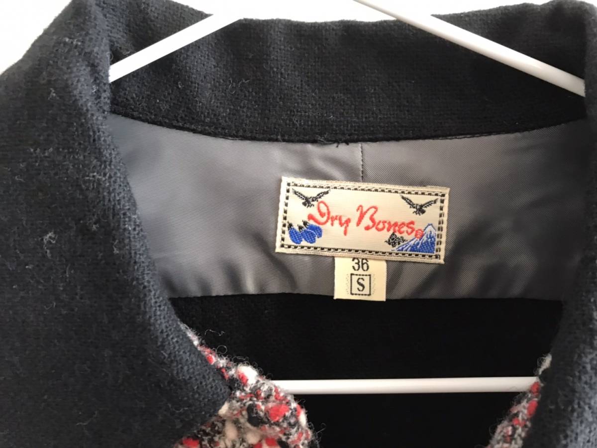 美品 DRY BONES ウール切り替えリブシャツ サイズ36 S ドライボーンズ 50S ロカビリー 日本製 フィフティーズ ロックンロール ルード Dry Bones DRY Pullover Leopard Shirt◆◆2トーンヒョウ柄プルオーバーシャツ◆DC-636