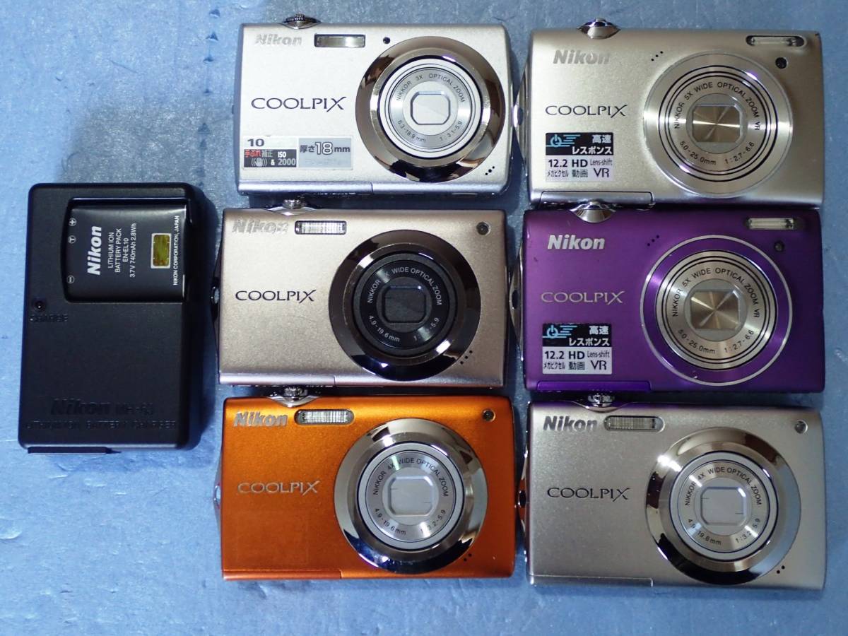 100%新品，大得価 Nikon EN-EL10バッテリー使用 COOLPIX S5100 / S4000 / S3000 / S220 の６台組(ニコン)｜売買されたオークション情報、yahooの商品情報をアーカイブ公開 - オークファン コンパクトデジタルカメラ用