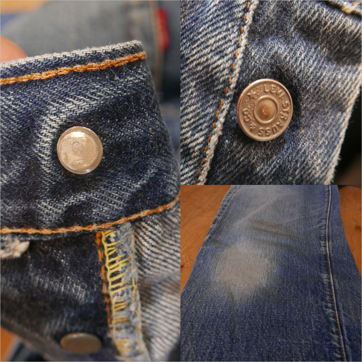 オリジナルビンテージリーバイス501 ビッグE 紙パッチ 足長R 