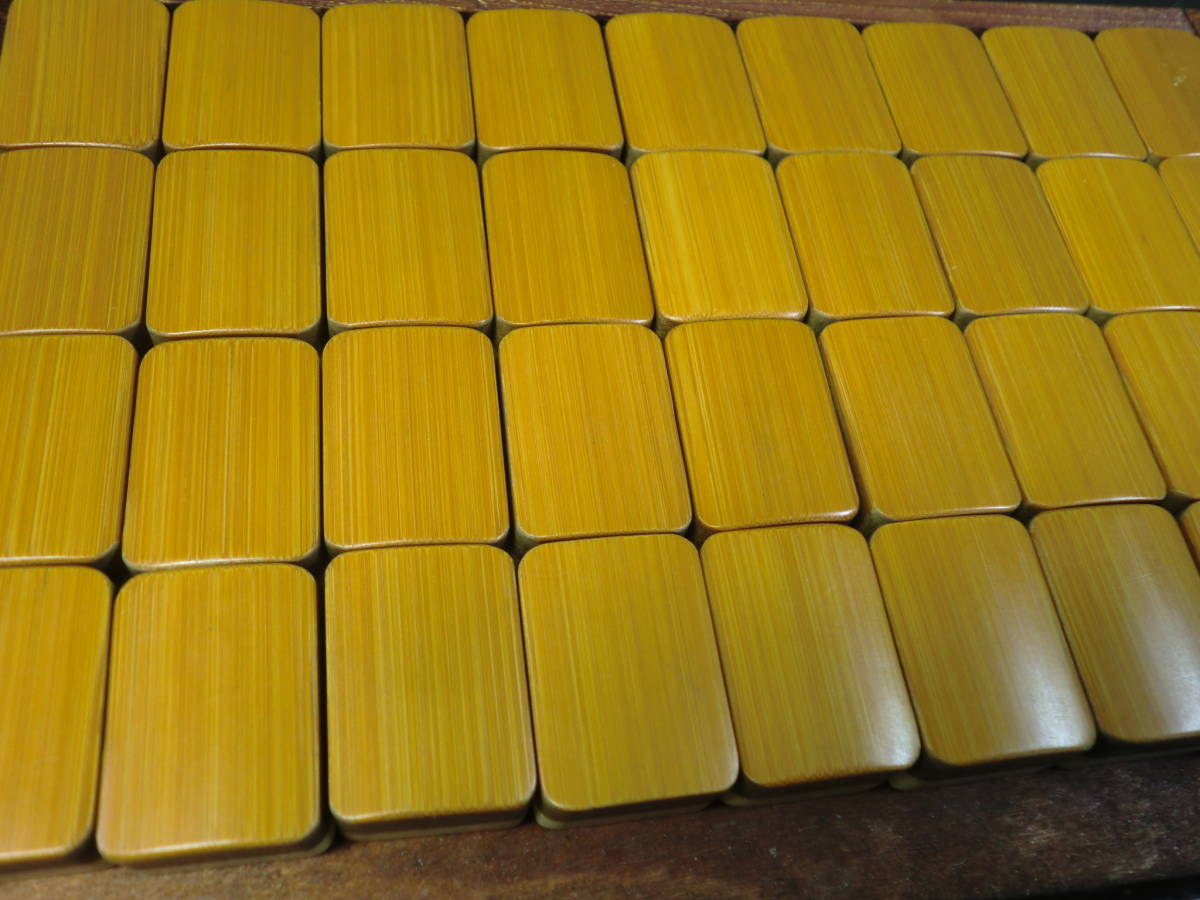 唐木箱入麻雀牌】角骨背竹牌 季節牌 花牌 時代物 中国古玩