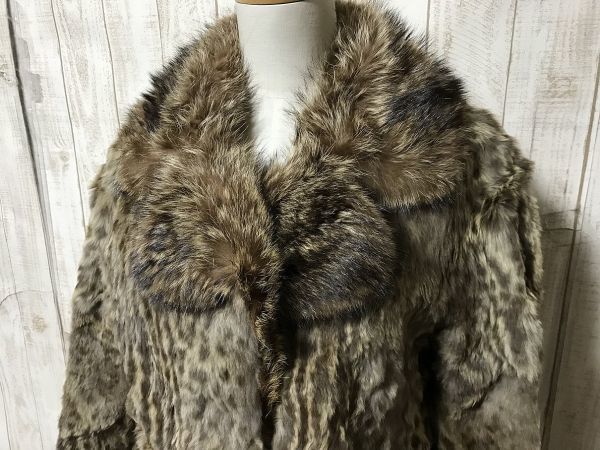 コート 毛皮 キャット レオパード レオパードキャット テーラーカラー