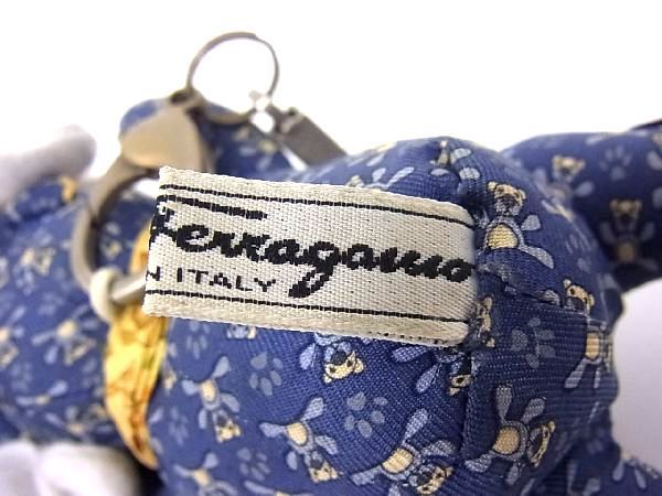 1円 □美品□ Salvatore Ferragamo フェラガモ 熊 ベア 携帯ストラップ 