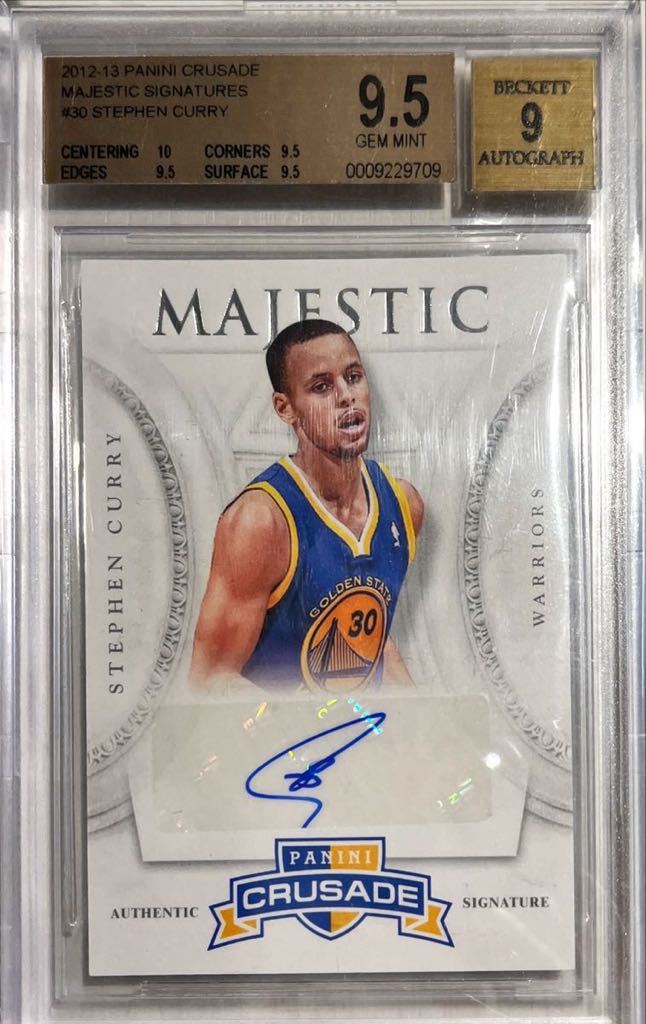 Stephen Curry直筆サインカード 鑑定済 2012-13 NBA auto crusade 
