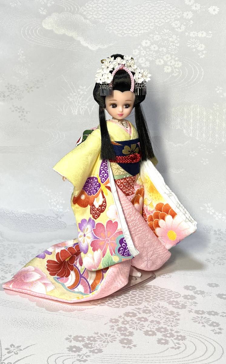 リカちゃん 日本髪風 本体 と 着物 セット ☆リユース ハンドメイド