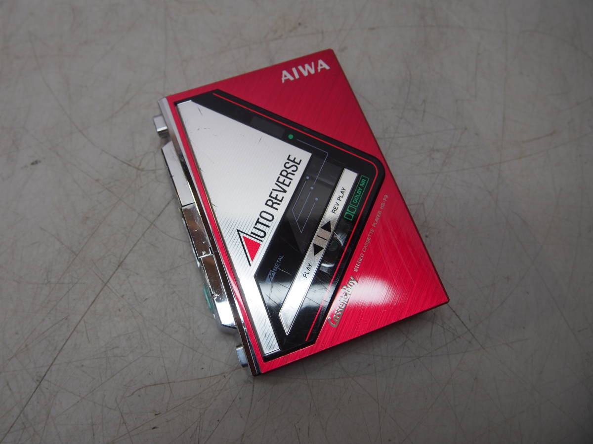 【片付けジャンク品】AIWA カセットボーイ HS-P9 本体レッド ☆AIWA アイワ HS-P9 カセットプレーヤー CassetteBoy レッド ジャンク