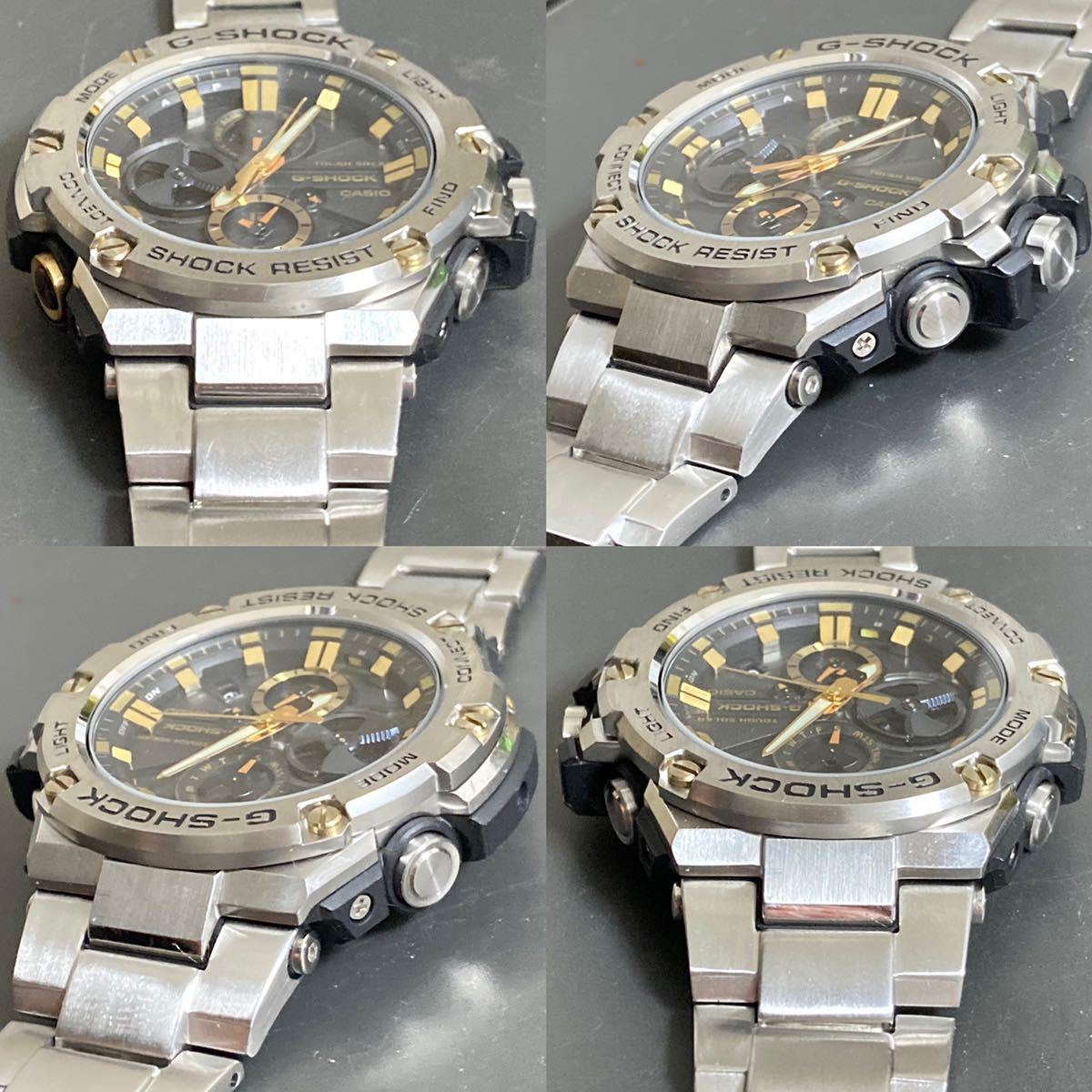 極美品 箱説タグ付G-SHOCK GST-B100D-1A9JF G-STEEL Gスチール タフ 