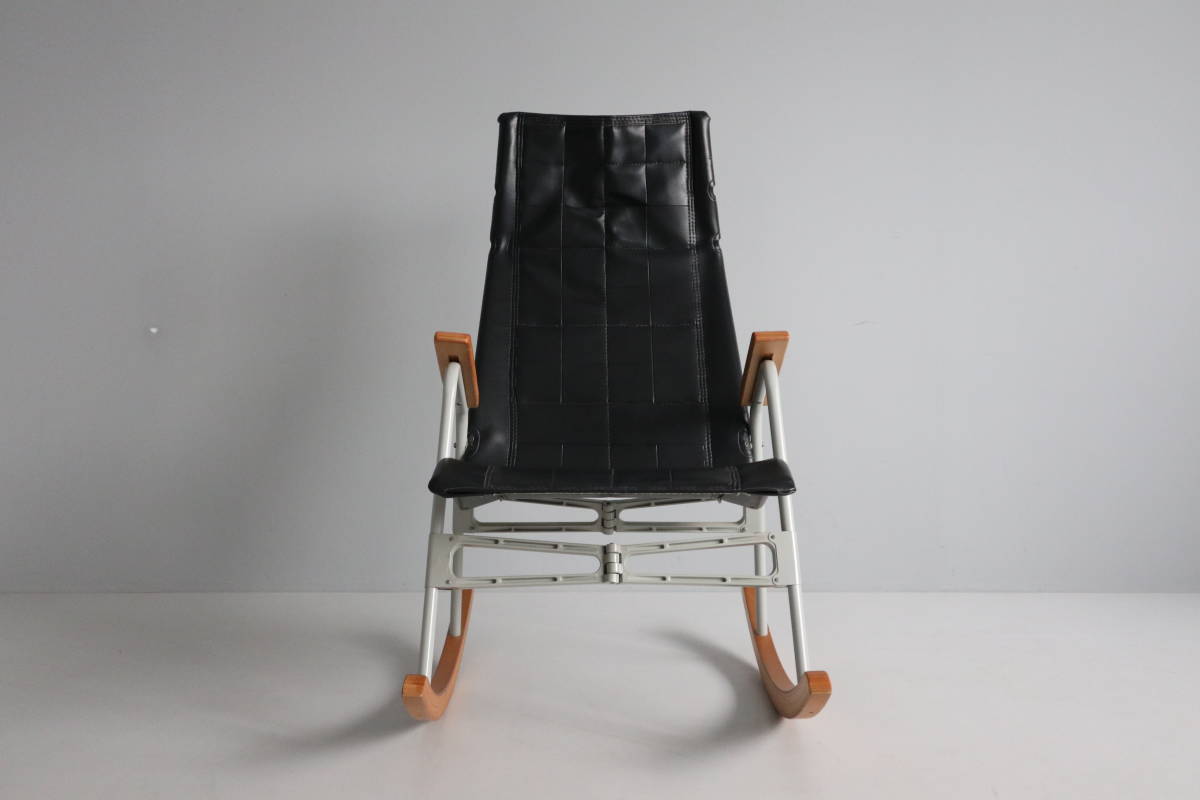 希少！Nychair 70年代　ジャパニーズモダン　ヴィンテージ　ニーチェア　ロッキング　ハイバック　新居猛　ブラック　/ 北欧　天童木工