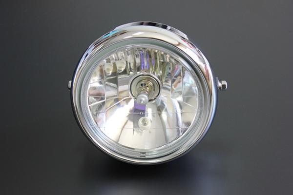 180 ヘッドライト メッキ クリアガラス 新品 汎用 GS400E GT380 GSX1400