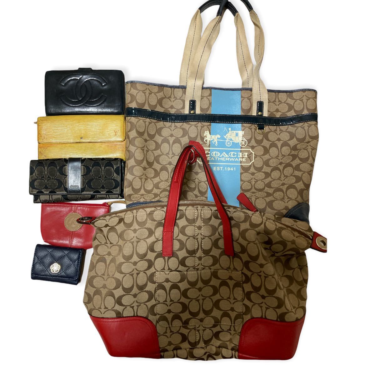 【低価，格安】 CHANEL LOUIS VUITTONCOACH 他 コーチトートバッグ 財布 7点 まとめ売り(女性用財布)｜売買されたオークション情報、yahooの商品情報をアーカイブ公開 - オークファン 服飾小物