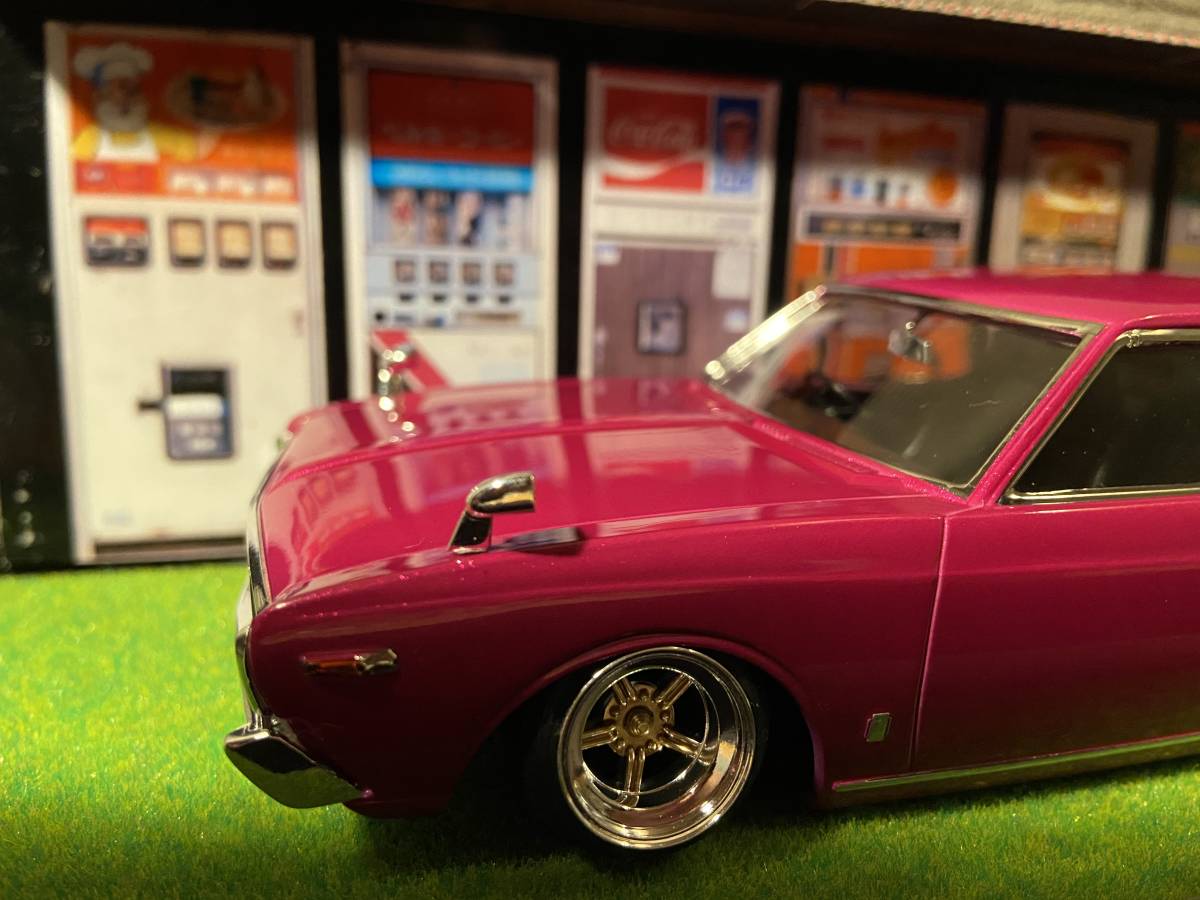 1/24 ローレル 130 カスタム ジオラマ クリアケース付き グラチャン 旧 
