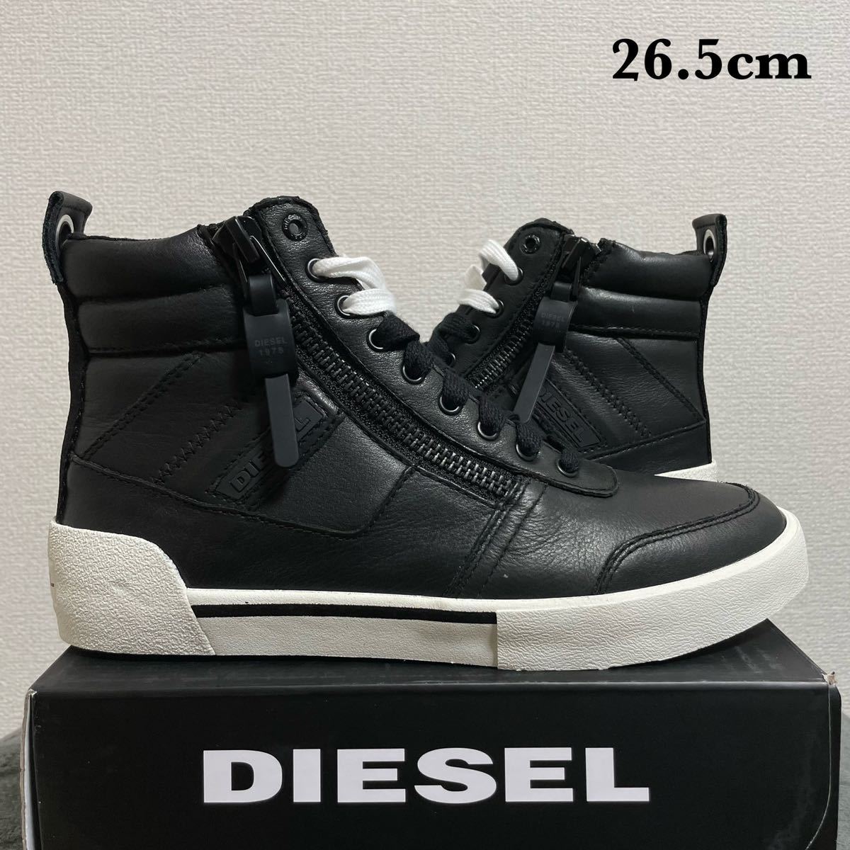 HOT，送料無料 箱あり 定価25 300円 20dc DIESEL ディーゼル メンズ レザー ハイカット スニーカー ジップディティール 26.5cm 靴(その他)｜売買されたオークション情報、yahooの商品情報をアーカイブ公開 - オーク 男性用