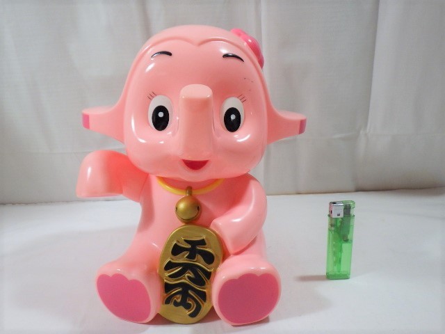 サトちゃん　千万両　BIG貯金箱 □245：ソフビ 佐藤製薬 サトコちゃん 貯金箱 千万両 24cm カウンター