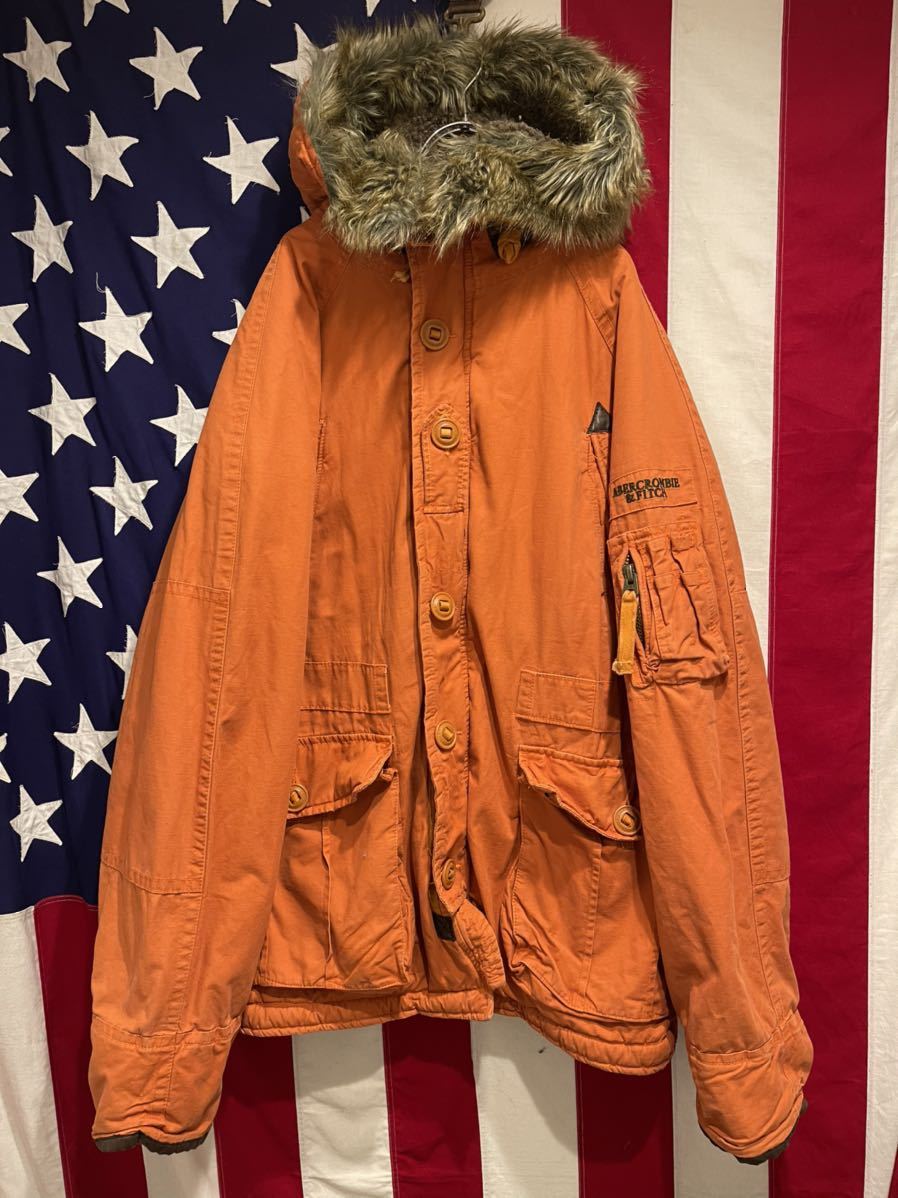 ☆Abercrombie＆Fitch☆ヴィンテージ加工☆N-3B☆フライトジャケット