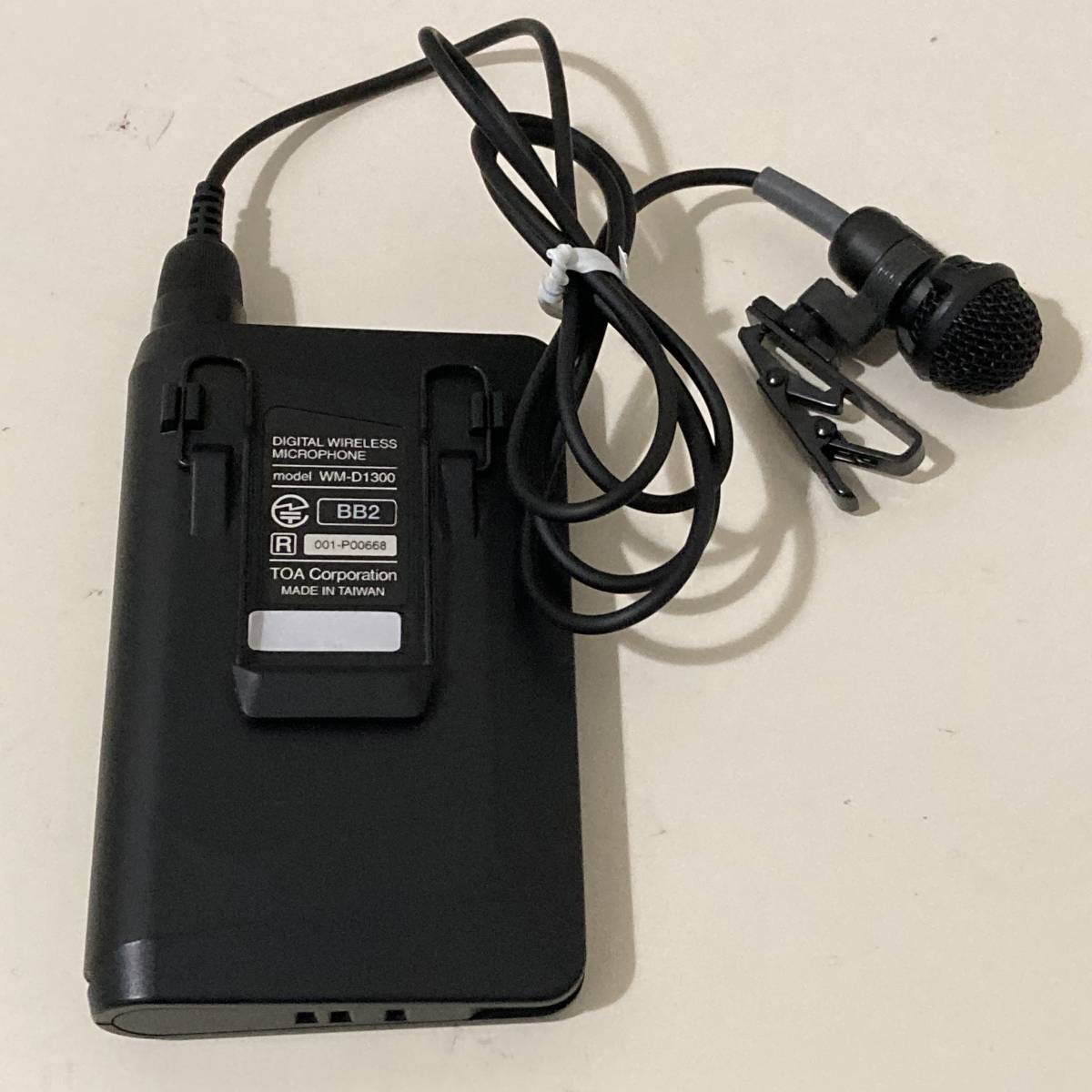 TOA WM-D1300 デジタルワイヤレス 800MHz ラベリアマイク タイピン型 B