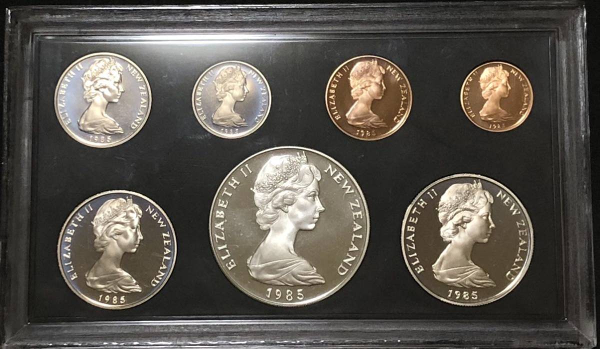 ニュージーランド 1985 プルーフ銀貨 セット 27.2g 38mm. 925品位 未