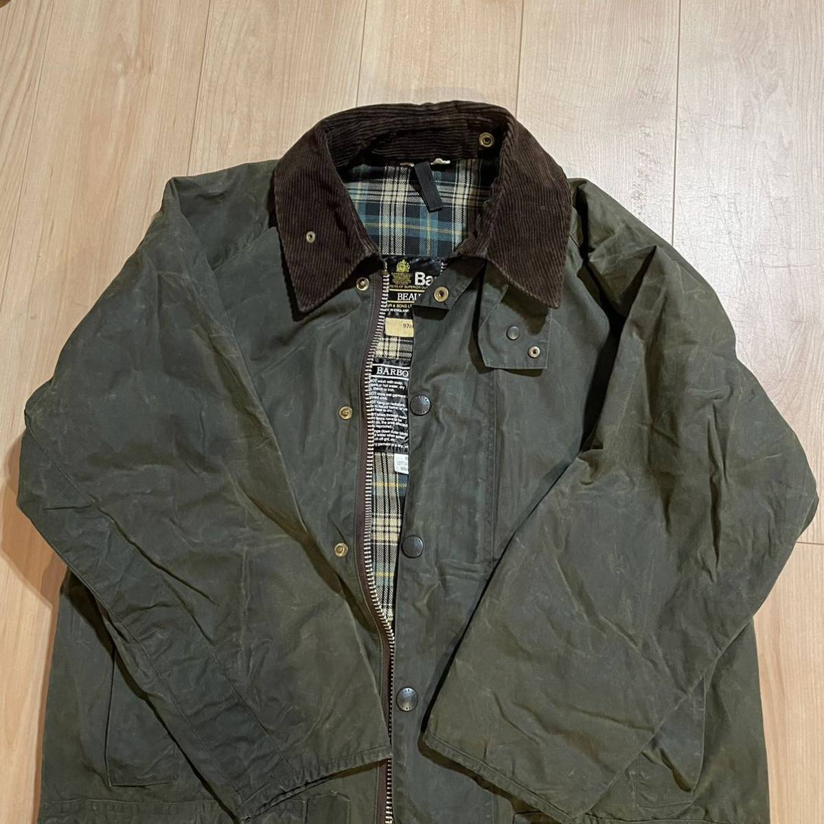 80s Barbour バブアー BEAUFORT ビューフォート サイズ:38 2ワラント 