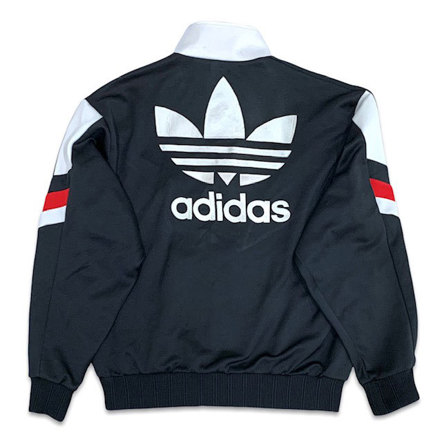 希少90ｓ☆アディダスジャージ デサント 切替カラー ラベルロゴ 3ライン XL 希少□adidas (アディダス) デサント製 90s ヴィンテージ トレフォイル